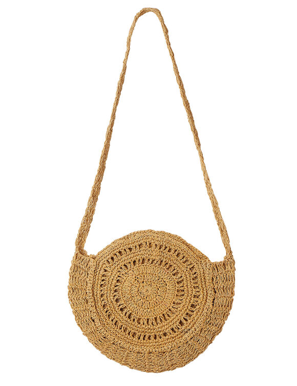 Sac rond forme "soleil" en jute tressée (naturel)