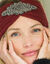 Headband in tricot met juweel (bordeaux)