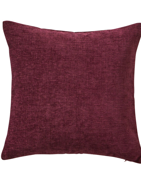 Housse de coussin chenille - lot de 2 (figue)