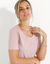 T-shirt met ronde hals en korte mouwen (parmaroze)