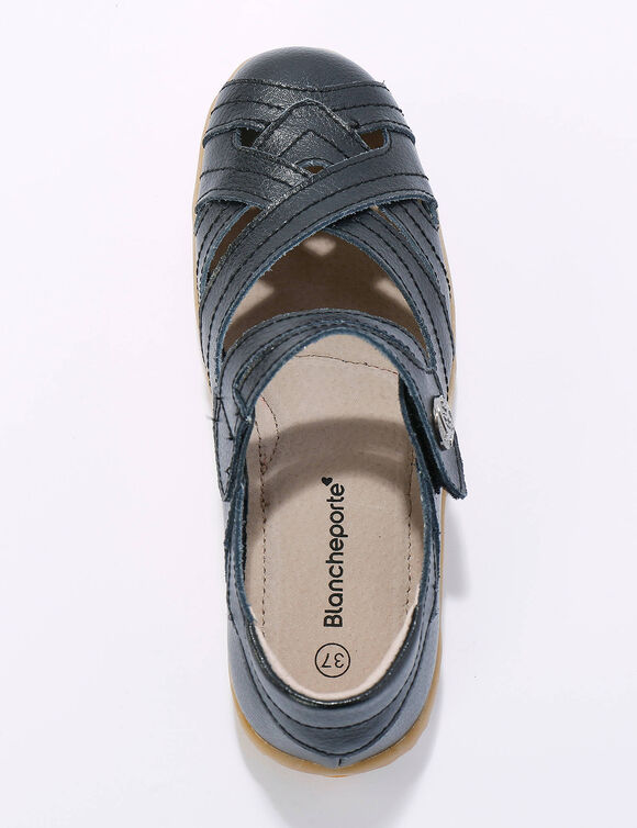Comfortschoenen in ultrasoepel leer - wit (zwart)