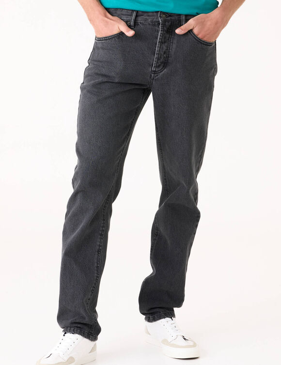 Jean droit basique 100% coton - L32 (gris)