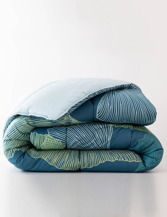 Dekbed in polyester met Gingko print - 400g/m2 (cederhout)