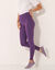 Effen sportlegging met hoge taille (paars)