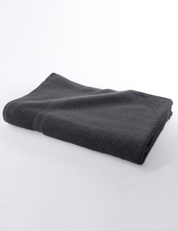 Collection serviettes de bain unies 420 g/m2 confort moelleux (anthracite)