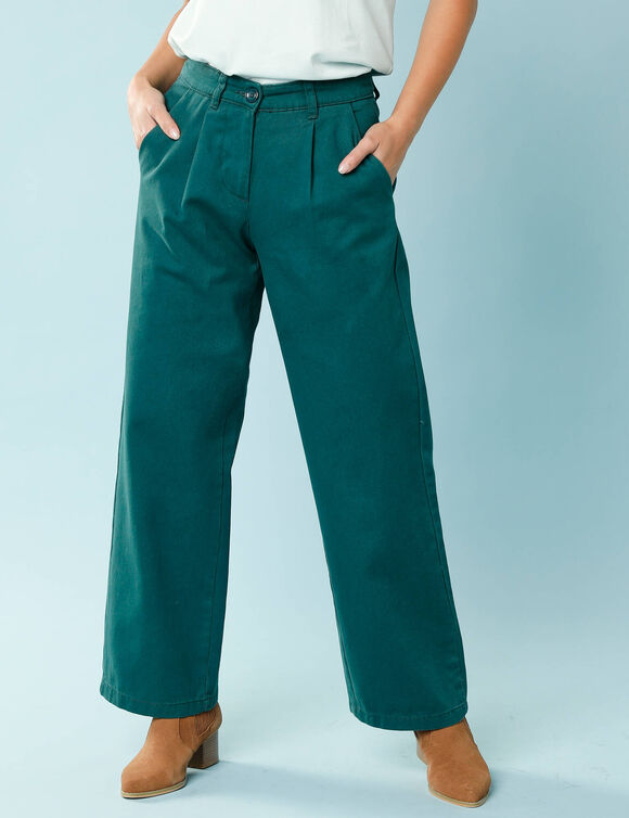 Pantalon coupe large, Spécial Petites (vert sapin)