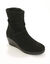 Leren boots met sleehak (zwart)