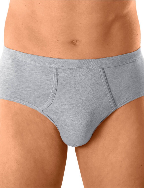 Slip ouvert taille haute uni - lot de 6 (bleu / gris)