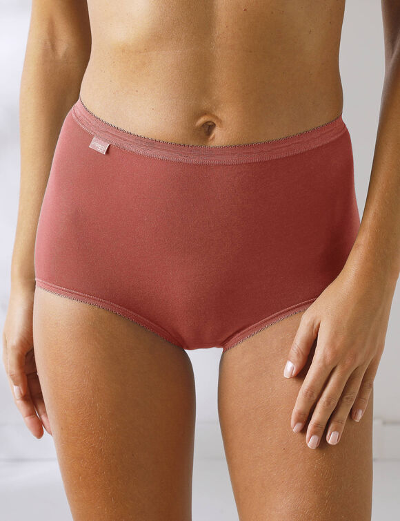 Culotte maxi Basic - lot de 3 (brique + corail + blanc)