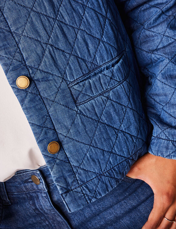 Veste matelassée, jean léger (stone)