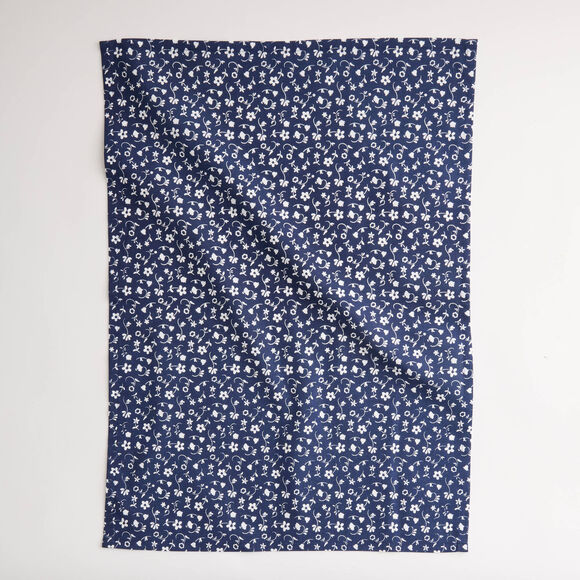 Geassorteerde droogdoeken van marineblauw katoen - set van 3 (marineblauw)