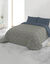 Couette microfibre imprim&eacute;e Liane 200 g/m&sup2; (bleu / ocre)