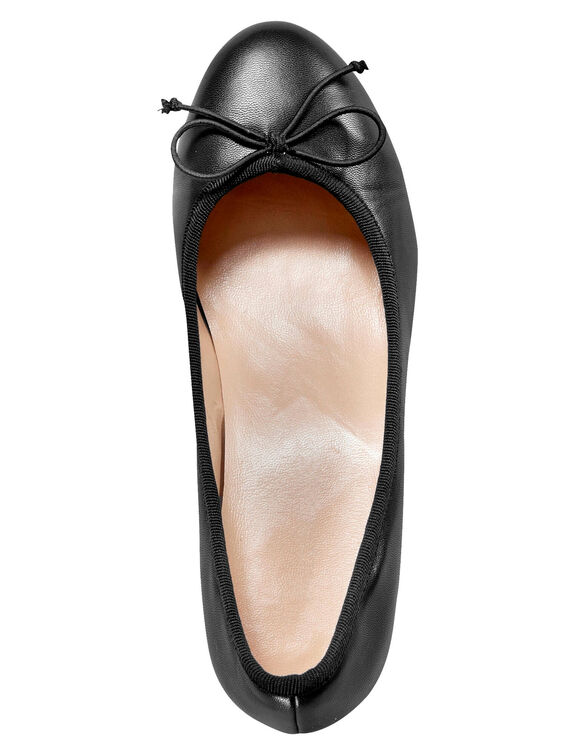 Ballerina's met laag hakje (zwart)
