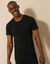 T-shirt sous-v&ecirc;tement homme col rond manches courte chaleur mod&eacute;r&eacute;e - lot de 2 (noir)