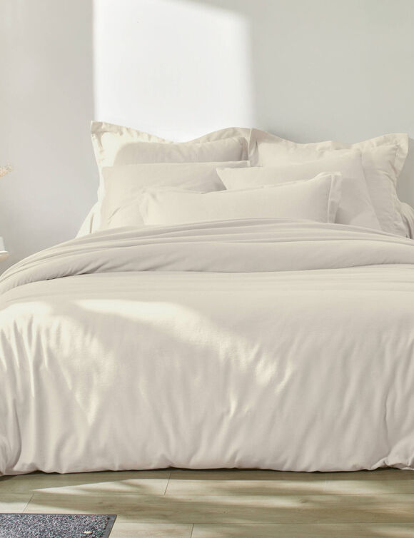 Linge de lit uni - flanelle 160 g/m&sup2; (ivoire)