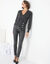 Pull effet cache-coeur boutons "bijou"  (anthracite)