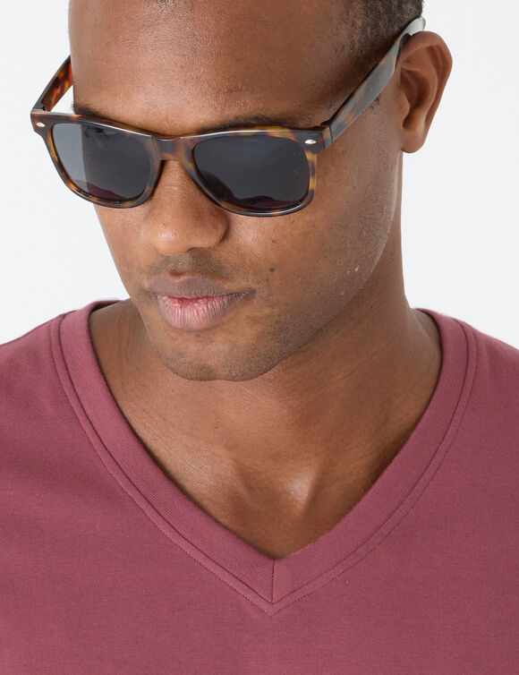 Tee-shirt col V manches courtes - lot de 3 (rose fonc&eacute; + rose clair + beige)