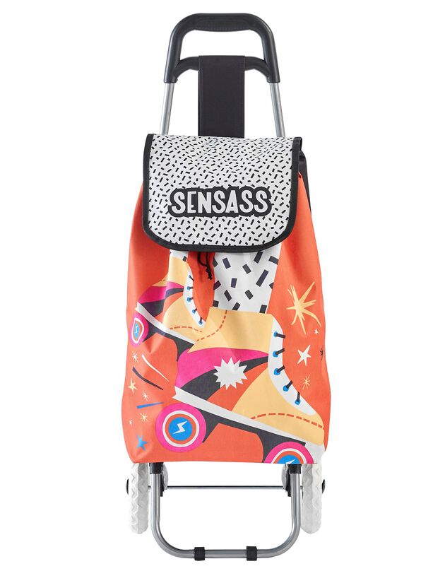 Chariot de courses pliable collection Lulu la nantaise (orange)