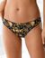 Katoenen slip met grafische print - set van 4 (zwart / honing)