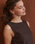 Robe longue sans manches, tweed (marron)