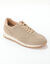Sneakers van spaltleer (taupe)