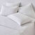 Wit bedlinnen met platte plooien Colombine® (wit)