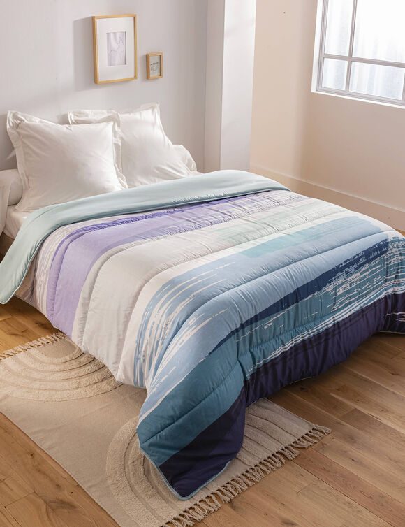Dekbed in microvezel met Pastel print 200g/m2 (blauw)