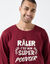Bigshirt met "Râler c'est mon super pouvoir" print (bordeaux)