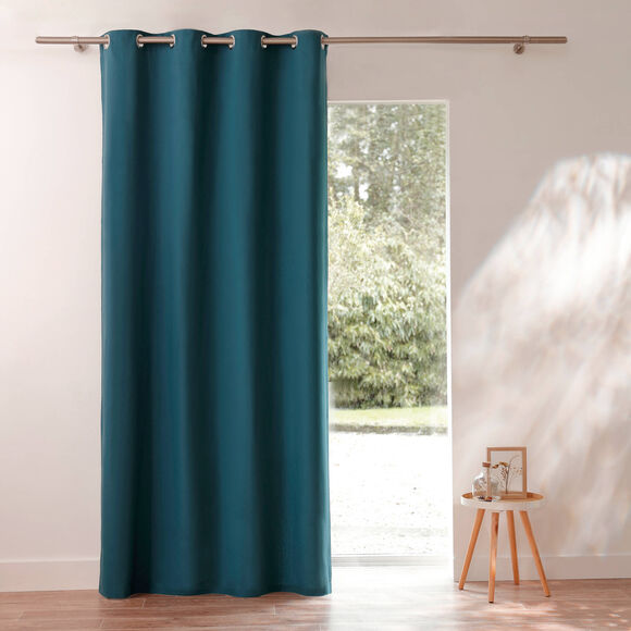 Verduisterend gordijn met bies (blauw)