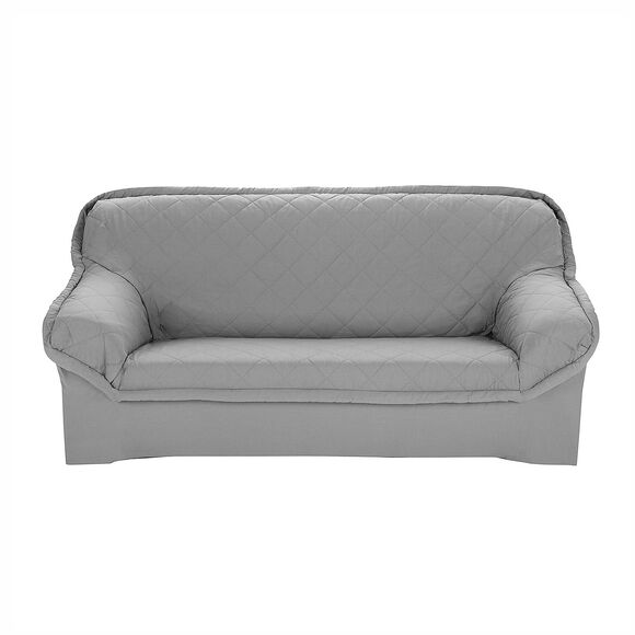Housse pr&eacute;form&eacute;e matelass&eacute;e - fauteuils et canap&eacute;s (gris perle)