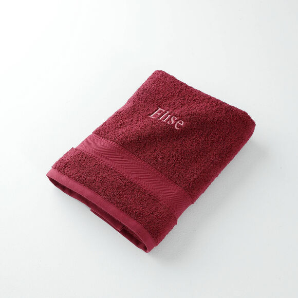 Collection serviettes de bain personnalis&eacute;es - confort moelleux 540 g/m&sup2; (lie de vin)