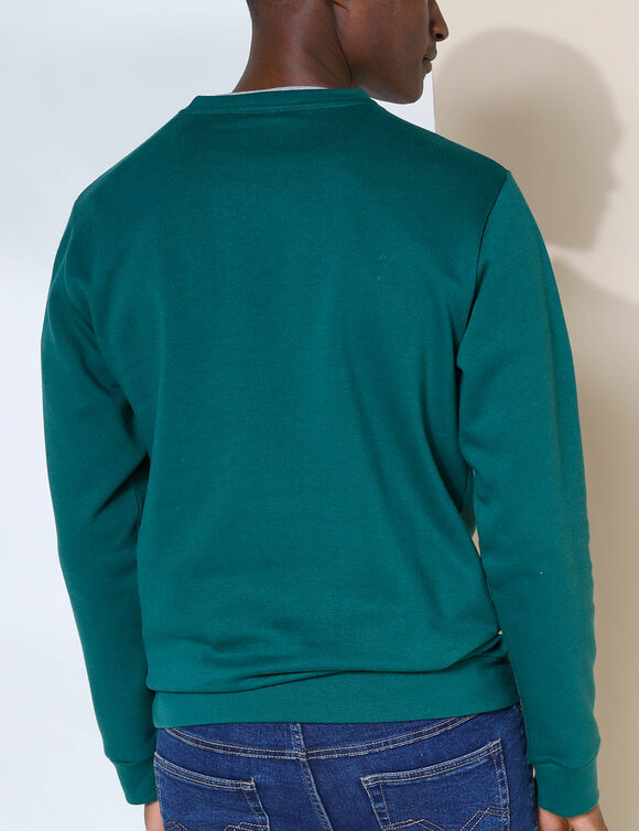 Sweat molleton col rond (vert sapin)