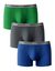 Effen, halflange shorty - set van 3 (grijs + blauw + groen)