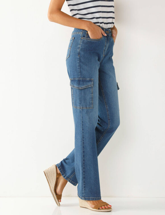 Jean droit cargo (stone)