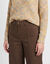 Ruime broek met gestikte plooien (chocolade)