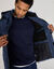 Ondoorlatende parka met fleecevoering en kap (marine)