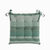 Galette de chaise carr&eacute;e ray&eacute;e - lot de 2 (eucalyptus)