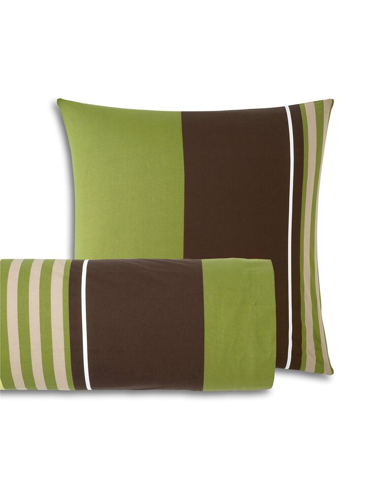 Linge de lit Détroit en coton imprimé rayures, vert, hi-res image number 4