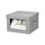 Bo&icirc;te rangement pliable tissu gris &agrave; grande fen&ecirc;tre (gris)