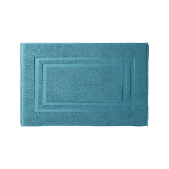 Tapis de bain éponge double liteau (vert canard)