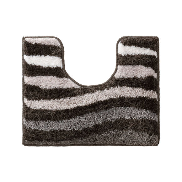 Tapis de bain zèbre très moelleux (gris)