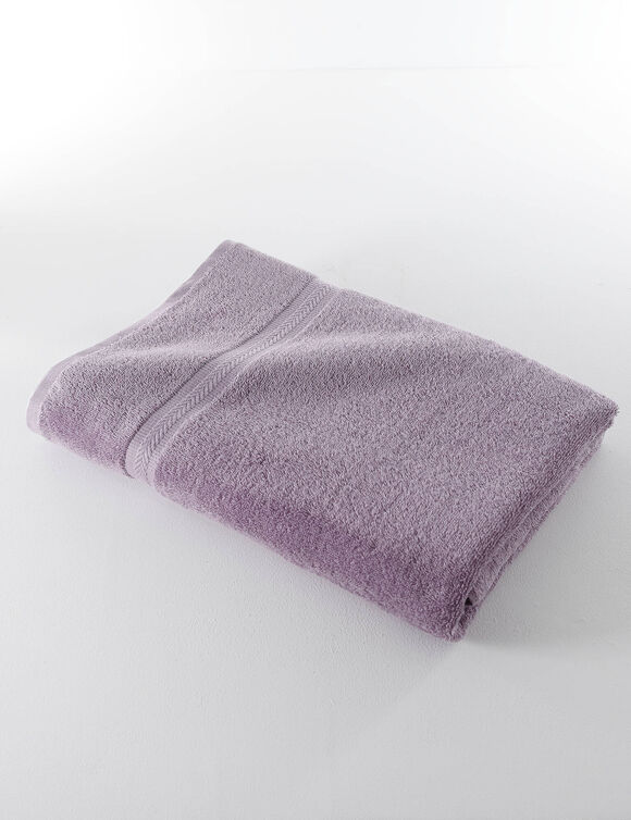Collection serviettes de bain unies 420 g/m2 confort moelleux (lavande)