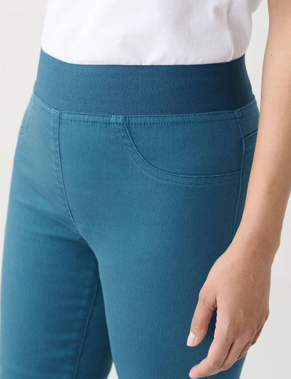 Jegging grande stature - taille &eacute;lastiqu&eacute;e ultra confort (bleu canard)