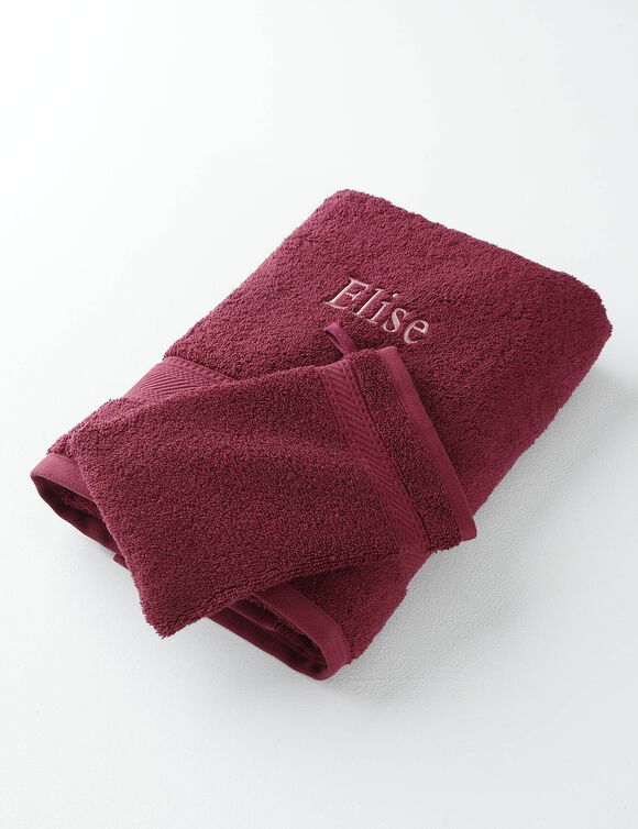 Collectie badhanddoeken 540 g/m2, personaliseerbaar, zacht comfort (wijnrood)