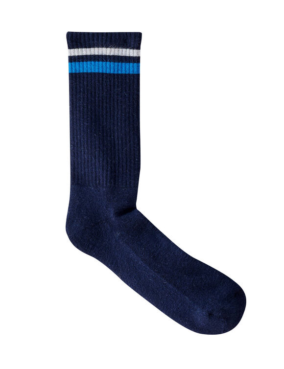 Chaussettes côtelées - lot de 3 paires (bleu)