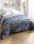 Bedrukt dekbed in microvezel Feuilles 400g/m2 (eendenblauw / honing)