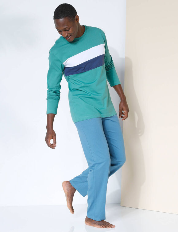 Pyjama-T-shirt met lange mouwen, groen (groen)