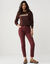 Rekbare 7/8-broek met nauwsluitend model (chocolade)