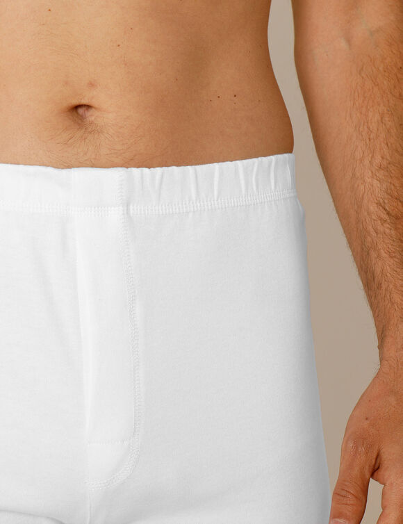 Cale&ccedil;on long Thermoperle&reg; coton - lot de 2 (blanc)