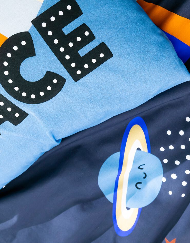 Linge de lit enfant Galaxy imprimé chat 1 personne - coton (marine)